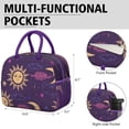 thumbnail image 6 of Lunch Bag Lunch Box for Women Reusable Insulated Lunch Bags,Water-Resistant Starry Night Sky Moon and Stars Zodiac Constellation Cooler Lunch Tote Bag, Large Capacity for Work Travel Picnic, 6 of 6