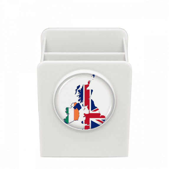 Union Jack UK Britain Irland Map Country Desk Pencil Holder Cup Pen Organizer