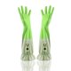 thumbnail image 1 of Guantes de felpa para lavar platos alargados y gruesos con diseño de flores de sol verdes, guantes de plástico impermeables para limpiar la ropa de la cocina, duraderos, 1 of 5