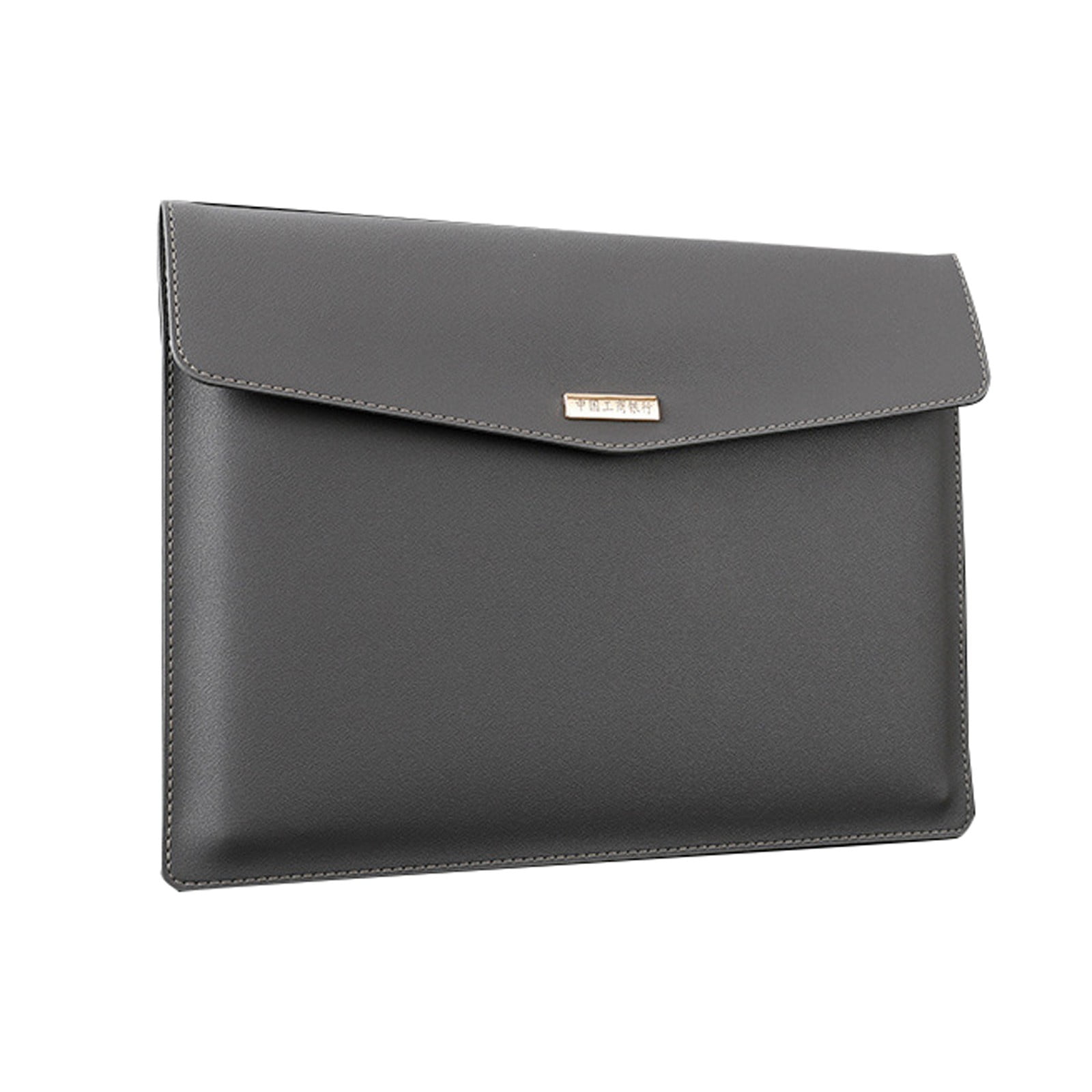 A4 Waterproof Leather File Folder, Durable Faux Leather Envelope Document Folder, Bag Pouch Holder, Ideal for Office, Business, Data Paper Easy Briefcase Bag with Buckle, 3Pcs(Black,13x9.6")