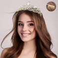 thumbnail image 2 of Crystal Tiara Crowns for Women Girls, Royal Queen Crown, Wedding Tiara for Bride,Princess Crystal Hair Accessories for Quinceanera Pageant Prom Birthday, 2 of 4