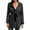 Gray, variant on IROINNID Women's Mid-Length Blouson Jacket Coat Solid Color Long Sleeve Casual Zipper Waist Lantern Sleeve Loose Cardigan Jacket, Black