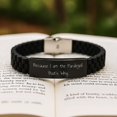 thumbnail image 2 of Funny Paralegal Gifts from Friends, Birthday Unique Gifts for Paralegal, Glide lock Clasp Bracelet Because I Am The Paralegal. That's Why., 2 of 4