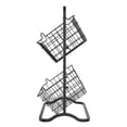 thumbnail image 2 of Oceanstar 2-Tier Storage Kitchen Wire Basket Stand, Black, 2 of 5