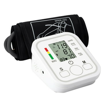 Digital Automatic Blood Pressure Monitor Upper Arm BP Machine with LCD Display, Arm Cuff 8.6''-12.6'' Adjustable, 2 x 99 Sets Memory
