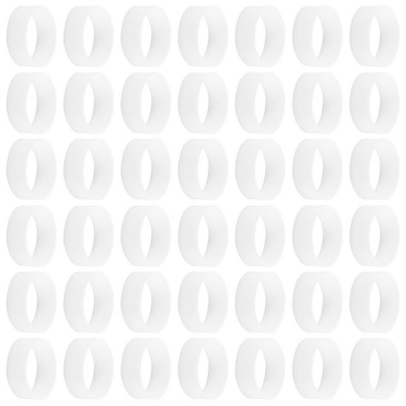 Toyvian 500Pcs Reusable Silicone Cable Ties Flexible Cord Straps for Home Organization White