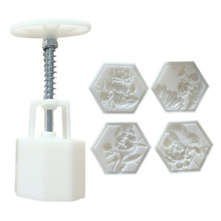 

BOOMTB 50g Plastic Mooncake Moulds Lotus Shape Mooncake Mold DIY Kitchen Baking Gadgets