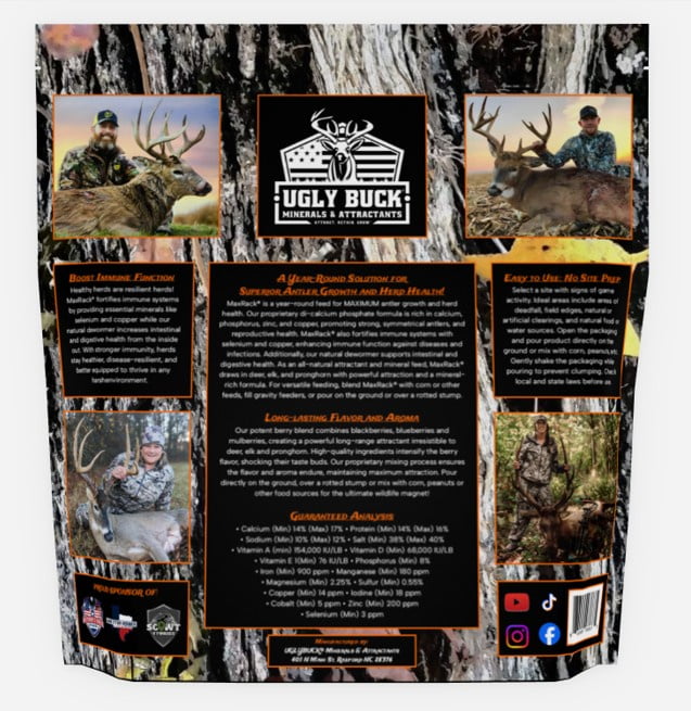 UGLYBUCK® MaxRack® Deer Mineral Deer Feed & Attractant, Buck Berry Flavor, 10 lb. Bag