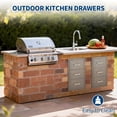 thumbnail image 4 of Armoire de Rangement à Trois Tiroirs en Acier Inoxydable pour Cuisine Extérieure – Montage Affleurant, Résistante aux Intempéries, Poignées Faciles d'Accès – Idéale pour Îlots de BBQ, Postes de Gril de Patio, 4 of 6
