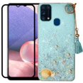 thumbnail image 1 of Funda Diamante 3d Con Correa Concha Mas Mica 9d Para Samsung M31 Azul Cielo Wol Mot FUNDA DE DISENO 3D, 1 of 4