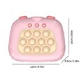 thumbnail image 3 of Juego Rápido De Empuje Pop Mole Whacker Toy 4 Modo de juego con luz de sonido para niños y niñas (rosa), 3 of 6