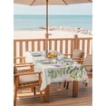thumbnail image 2 of Outdoor Tablecloth with Umbrella Hole for Patio/Picnic/Party/Camping, Colorful Flowers Waterproof Table Cloth Rectangle Table Cover Washable, Spring Floral Leaves Botanical Country Beige (52"x 70"), 2 of 8