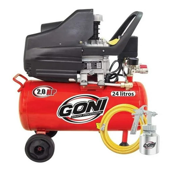 Compresor Aire 24 Litros +manguera + Vaso 930p Goni Goni G930P
