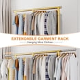 thumbnail image 5 of LILEYI Heavy Duty Clothes Rack Load 405 LBS, Metal Garment Rack, Clothing Racks for Hanging Clothes with Wheels, Rolling Commercial Portable Rack, Gold, 5 of 8
