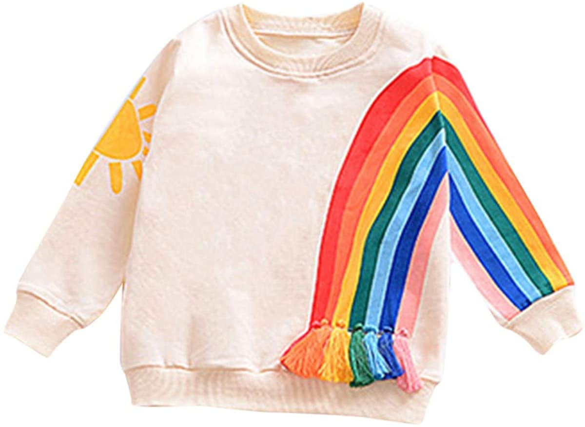 Toddler Baby Boys Girls Rainbow Sweater,Suitable for 03 Years Old
