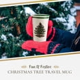 thumbnail image 2 of Spode Christmas Tree Travel Mug with Lid - 8 Oz Coffee Mug for Holiday Drinks, Dishwasher & Microwave Safe Ceramic Tumbler - Festive Christmas Design for On-The-Go (Christmas Tree), 2 of 7