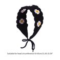 thumbnail image 3 of COMEET Crochet Hairband, Sweet Girls Crochet Flower Headband Sunproof Turban Tie Back Camping Headwrap Teenagers Lovely Hair Kerchief, 3 of 12