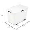 thumbnail image 4 of Rolling Storage Box, 15 Gallon Clear - Stackable Office File Box with Wheels, Letter/Legal Size Document Container for Home & Office Organization, 4 of 4