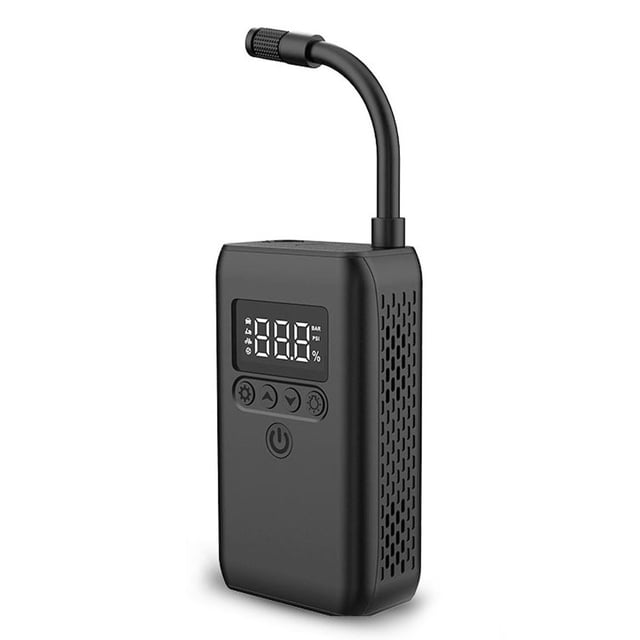 Amdohai Mini Pompe à Air Sans Fil Multifonction Gonfleur de Pneus 150PSI Pompe Rechargeable à Main Banque d'Alimentation avec Affichage Numérique Lumière LED Fonction Arrêt Automatique pour Pneus de Voiture Vélo Moto Ballons