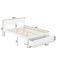 thumbnail image 2 of Boston Full Bed with Foot Drawer in White, 2 of 5