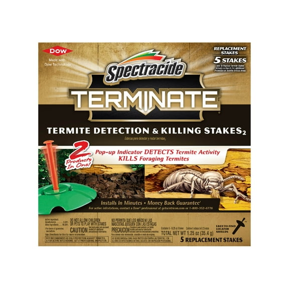 Spectracide Terminate Termite Detection and Killing Stakes, 5 Count