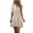 Beige, variant on Plus Size Spring Clothes for Women V-Neck Leisure Cocktail-Length Solid Smock Cotton Linen Fabric Skin-Friendly Breathable Dress Button Eyelet Design Chest Front Minimalist Women Dresses