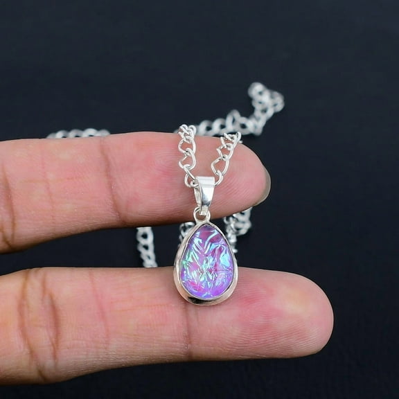 Natural Opal Locket – Handcrafted 925 Sterling Silver, Fine Polished, Modern Design, Wedding & Thanksgiving Gift