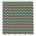 thumbnail image 3 of Chevron Shower Curtain, Horizontal Zigzag Line Pattern Striped and Contrast Colored Winter Fashion Design, Fabric Bathroom Set with Hooks, 69W X 75L Inches Long, Multicolor, by Ambesonne, 3 of 3