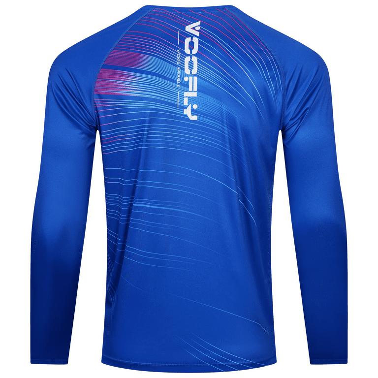 Voofly UV Shirts for Men Long Sleeve UPF50 Sun Protection Rash Guard Shirt  for Men Hiking Fishing Swimming Blue S 