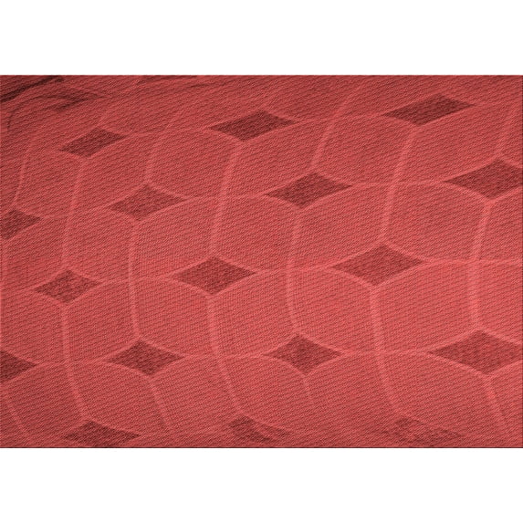 Ahgly Company Machine Washable Indoor Rectangle Transitional Red Area Rugs, 2' x 4'