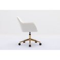 thumbnail image 6 of Modern Velvet Fabric Home Office Chair,360° Swivel Desk Chair,Height Adjustable Reading Armchair with Gold Metal Legs and Universal Wheels,for Living/Room Bedroom/Computer Task, 6 of 7