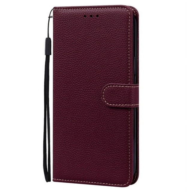 Étui S21FE S21 FE S 21 FE pour Samsung Galaxy S21 Plus Ultra Portefeuille en Cuir à Rabat pour Samsung Galaxy S21FE S21+ Ultra Housse Rouge Vin Samsung S21 FE