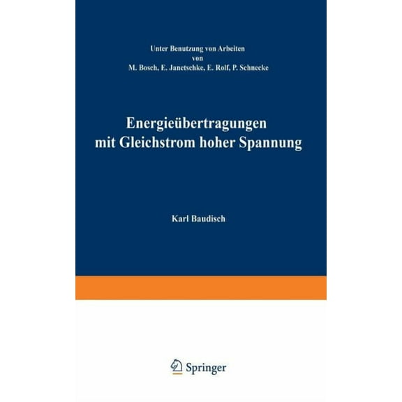 Energieübertragung Mit Gleichstrom Hoher Spannung, (Paperback)
