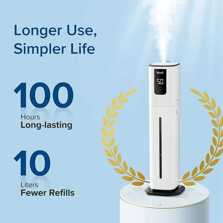 Levoit 10L Smart Ultrasonic Humidifier, Top-Fill, 100-Hour