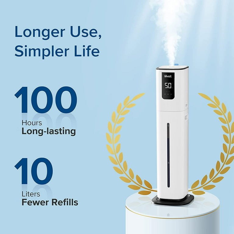 Levoit Smart Warm and Cool Mist Humidifier for Room, 6L Top Fill Air  Vaporizer for Large Rooms Bouns Remote Control, LV600S Wood 