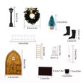 thumbnail image 3 of 1:12 Mini decoración Navidad día decoración escena Mini Navidad puerta decoración adornos Wmkox8yii gf12023, 3 of 9