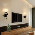 thumbnail image 3 of Iron wall lamp E27 lighting high-end atmospheric flower-shaped wall lamp reading plug-in suitable for corridors, attics, passages, cafes, 3 of 3