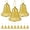 Golden, variant on GAXIRE 12PCS Festive Plastic Hanging Bells, Christmas Tree Ornaments for Holiday Decor