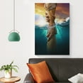 thumbnail image 4 of Jesus Christ Wall Art God's Hand Reaching Into Water Poster Cool Artworks Painting Wall Art Canvas Prints Hanging Picture Home Decor Posters Gift 24x36inch(60x90cm), 4 of 6