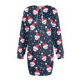 thumbnail image 6 of Christmas Dresses for Women Women's Sweatshirt Dress Long Sleeve Hoodies Dresses with Snowflake Christmas Tree Print for Casual Fall and Winter Wear,Blue,XL, 6 of 6