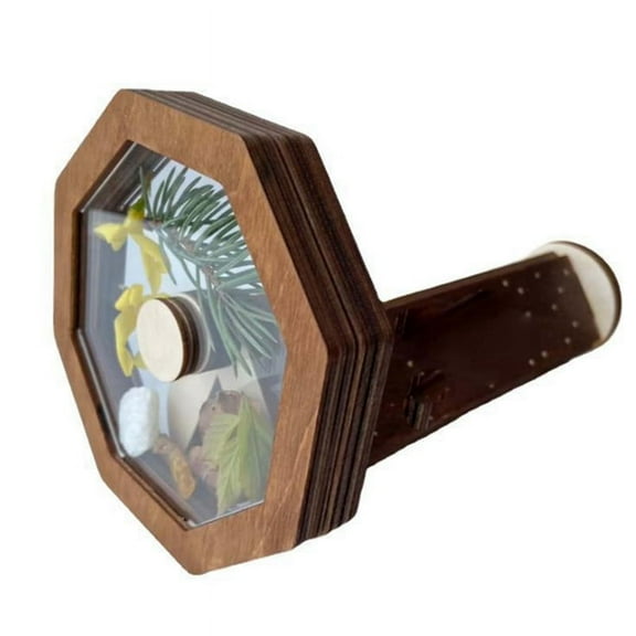 Wooden Handmade Kaleidoscope Kit Interactive Logic Kaleidoscope Kit