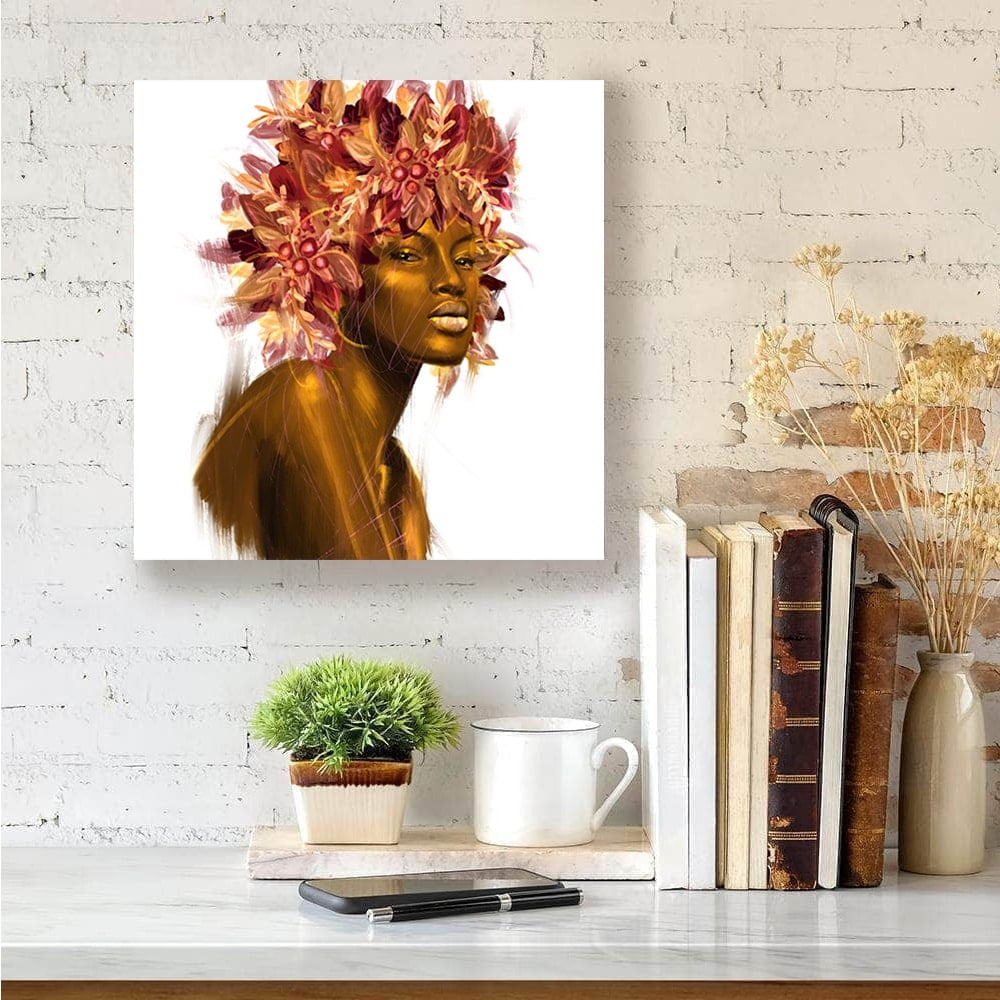 Beauty from Within Flowerhead -14"x14" Canvas Artwork - Multi-Color 20 x 30