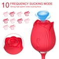 thumbnail image 3 of TLUDA  Rose Toys Sucking Vibrator Thrusting G Spot Stimulator for Women Red, 3 of 6