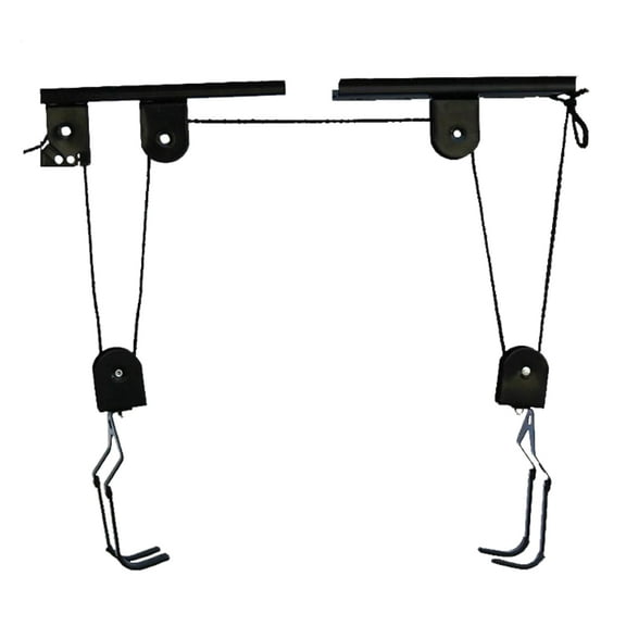ChicHomey Bike Hoist for Garage Ceiling Mount Pulley System,132LBS Capacity,Heavy Duty Steel,Heavy Duty Steel, Space Saving for Bikes (Black)