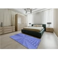 thumbnail image 5 of Ahgly Company Machine Washable Indoor Square Transitional Sky Blue Area Rugs, 7' Square, 5 of 7