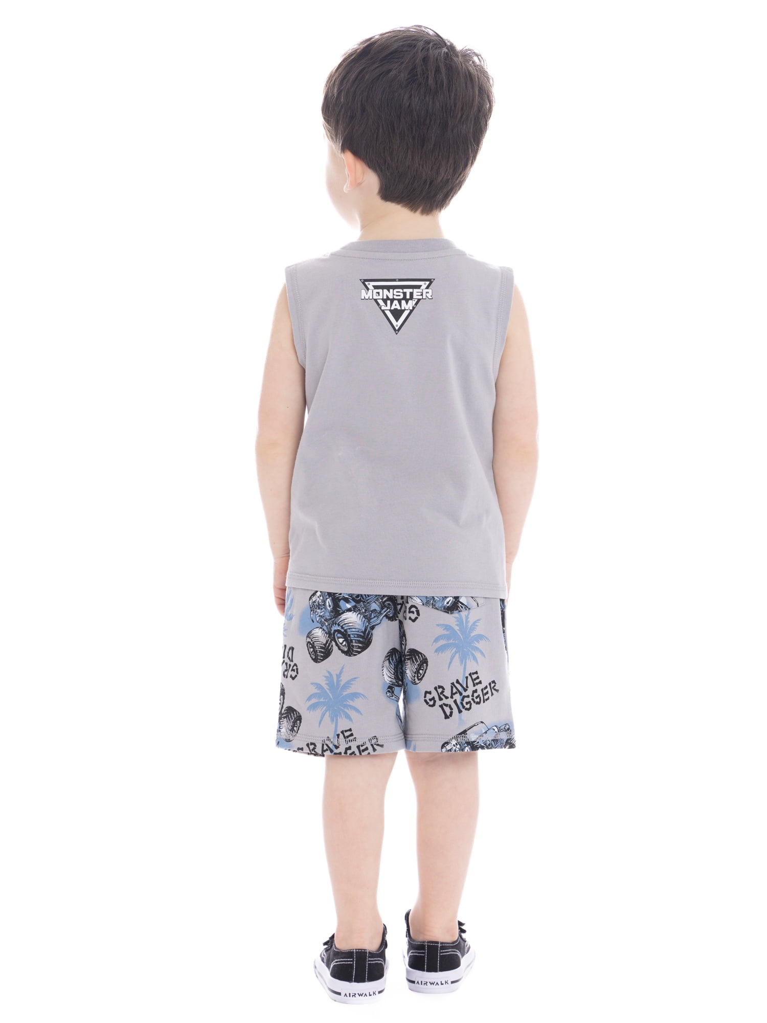 Monster Jam Toddler Boys Graphic Print Tank Top and Shorts Set, 2-Piece, Sizes 12M-5T
