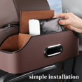 thumbnail image 4 of Washranp Car Seat Back Organizer with Cup Holder and 4 Hooks Phone Stand,Multifunction Faux Leather Storage Box Tissue Container Car Interior Accessories, 4 of 5
