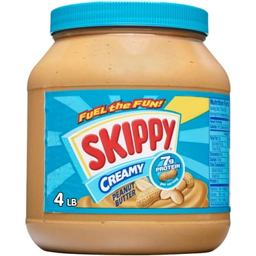 SKIPPY Peanut Butter, Creamy, 7 G Protein per Serving, 64 oz Plastic Jar