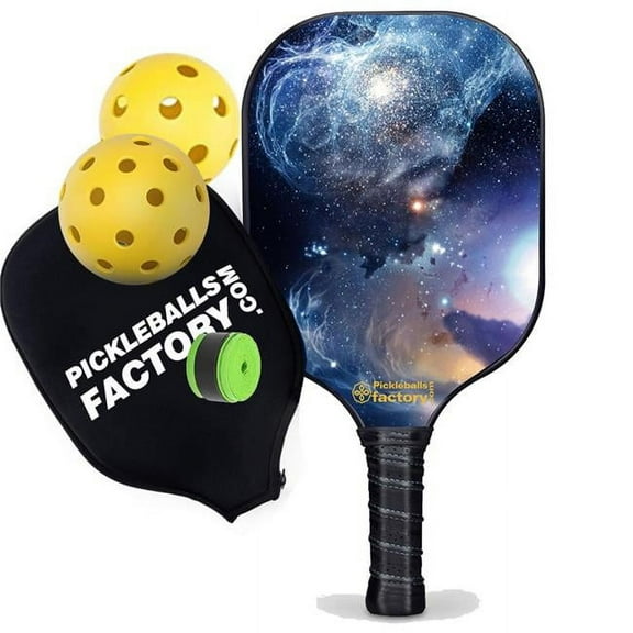 Pickleball Factory PB00026-11-C Best Pickleball Paddle - The Milky Way Most Expensive Pickleball Paddle, Best Indoor Pickleball Balls, Carbonfiber Graphite