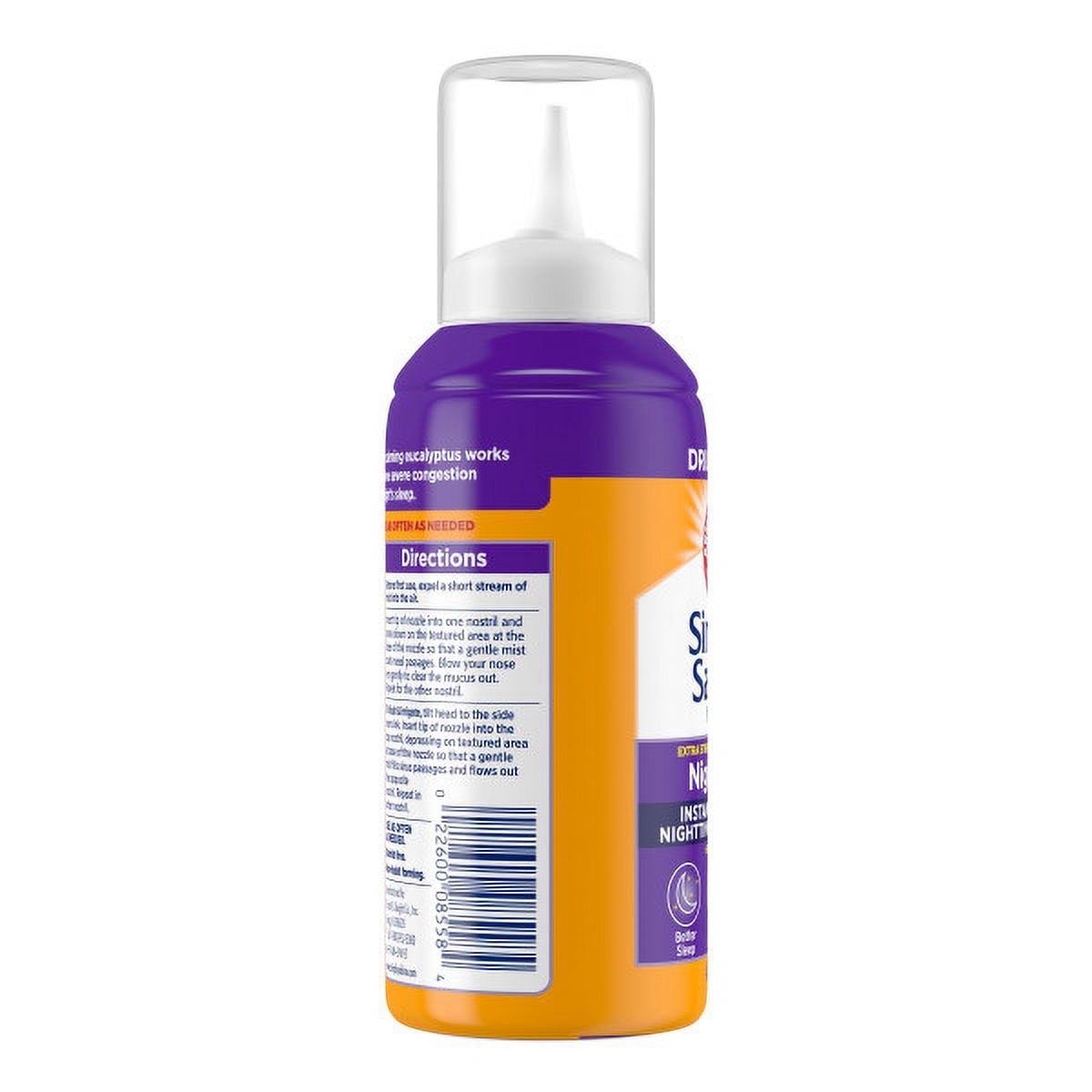 Simply Saline Plus Nighttime Formula Nasal Mist+Eucalyptus, Extra Strength 4.25 oz (Pack of 6)